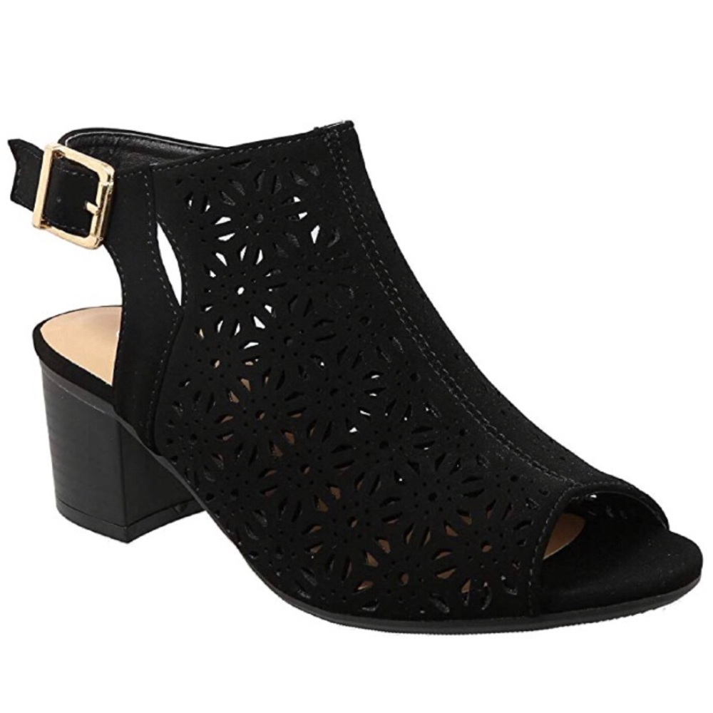 New-Womens OpenToe Buckle Strap Chunky Heel Sandal